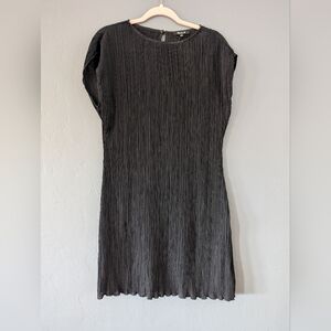 Madewell Black Plisse Cap Sleeve Dress, Size 8